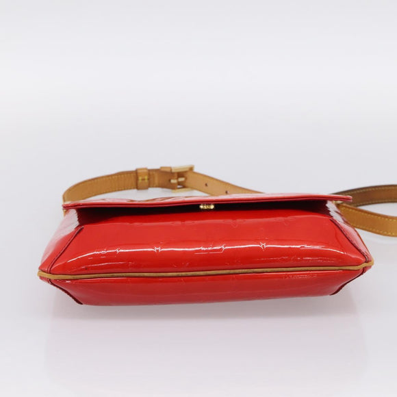LOUIS VUITTON Monogram Vernis Thompson Street Bag Red Rouge M91094 Auth ka5871