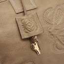 LOEWE Amazonas Hand Bag Leather Gold Auth ka5872A-10