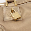 LOEWE Amazonas Hand Bag Leather Gold Auth ka5872A-18