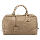 LOEWE Amazonas Hand Bag Leather Gold Auth ka5872A-13