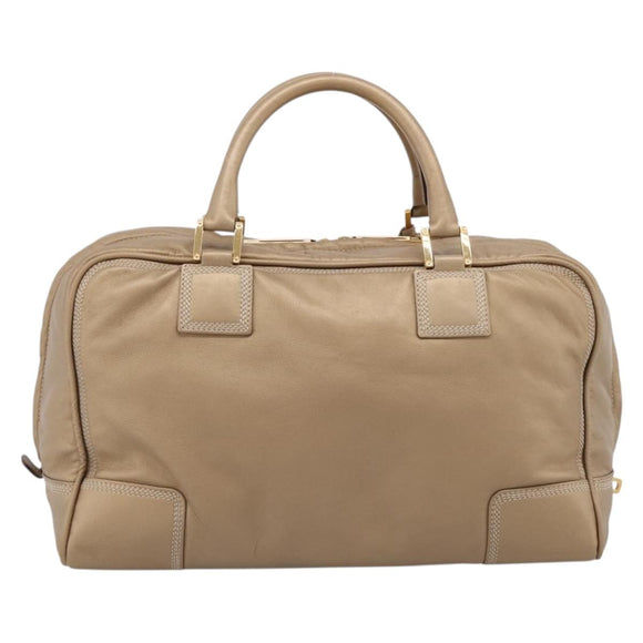 LOEWE Amazonas Hand Bag Leather Gold Auth ka5872A