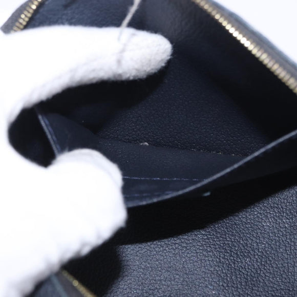 LOUIS VUITTON Monogram Empreinte Pochette Cosmetic PM Navy M69413 LV Auth ka5873