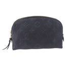 LOUIS VUITTON Monogram Empreinte Pochette Cosmetic PM Navy M69413 LV Auth ka5873-13
