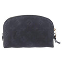 LOUIS VUITTON Monogram Empreinte Pochette Cosmetic PM Navy M69413 LV Auth ka5873-2