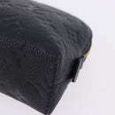 LOUIS VUITTON Monogram Empreinte Pochette Cosmetic PM Navy M69413 LV Auth ka5873-14