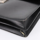 CARTIER Business Bag Leather Black Gold Auth ka5875-10