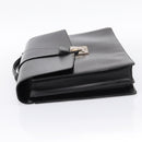 CARTIER Business Bag Leather Black Gold Auth ka5875-4