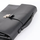 CARTIER Business Bag Leather Black Gold Auth ka5875-6