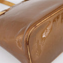 LOUIS VUITTON Monogram Vernis Houston Hand Bag Bronze M91122 LV Auth ka5876-15