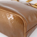 LOUIS VUITTON Monogram Vernis Houston Hand Bag Bronze M91122 LV Auth ka5876-16