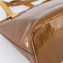 LOUIS VUITTON Monogram Vernis Houston Hand Bag Bronze M91122 LV Auth ka5876-9