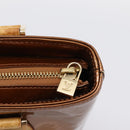 LOUIS VUITTON Monogram Vernis Houston Hand Bag Bronze M91122 LV Auth ka5876-17