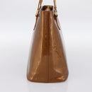 LOUIS VUITTON Monogram Vernis Houston Hand Bag Bronze M91122 LV Auth ka5876-4