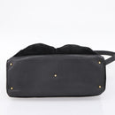 GUCCI Bamboo Hand Bag Suede 2way Black Gold 002 2855 0322 0 Auth ka5877-11