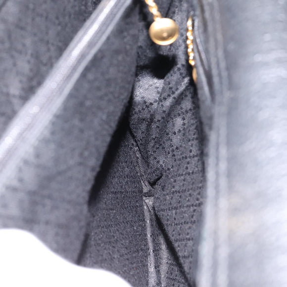 GUCCI Bamboo Hand Bag Suede 2way Black Gold 002 2855 0322 0 Auth ka5877