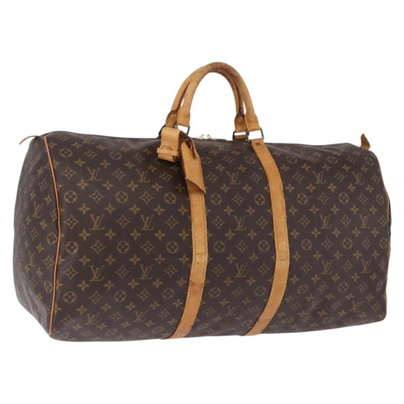 LOUIS VUITTON Monogram Keepall 60 Boston Bag M41422 LV Auth ka5878