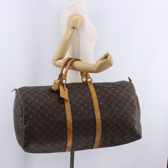 LOUIS VUITTON Monogram Keepall 60 Boston Bag M41422 LV Auth ka5878