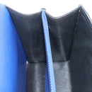 LOEWE Barcelona Shoulder Bag Leather Blue Gold Auth ka587V-23