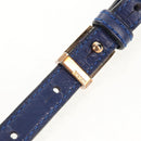 LOEWE Barcelona Shoulder Bag Leather Blue Gold Auth ka587V-9