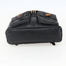 GUCCI Bamboo Backpack Leather Black Gold 003 2058 0016 Auth ka588-11
