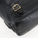 GUCCI Bamboo Backpack Leather Black Gold 003 2058 0016 Auth ka588-15