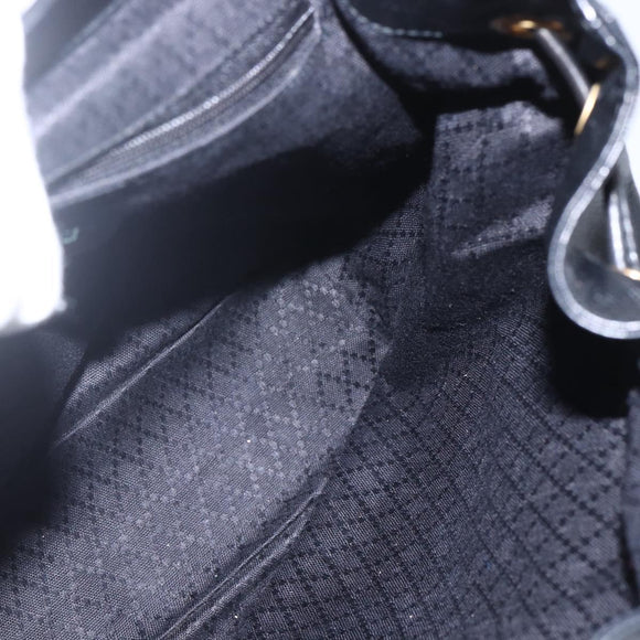 GUCCI Bamboo Backpack Leather Black Gold 003 2058 0016 Auth ka588