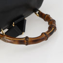 GUCCI Bamboo Backpack Leather Black Gold 003 2058 0016 Auth ka588-7
