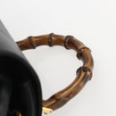 GUCCI Bamboo Backpack Leather Black Gold 003 2058 0016 Auth ka588-8
