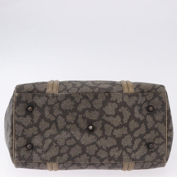 SAINT LAURENT Hand Bag Leather PVC Beige Auth ka5883