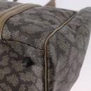 SAINT LAURENT Hand Bag Leather PVC Beige Auth ka5883-16