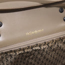 SAINT LAURENT Hand Bag Leather PVC Beige Auth ka5883-18