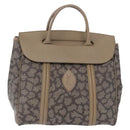 SAINT LAURENT Hand Bag Leather PVC Beige Auth ka5883-13
