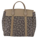 SAINT LAURENT Hand Bag Leather PVC Beige Auth ka5883-2