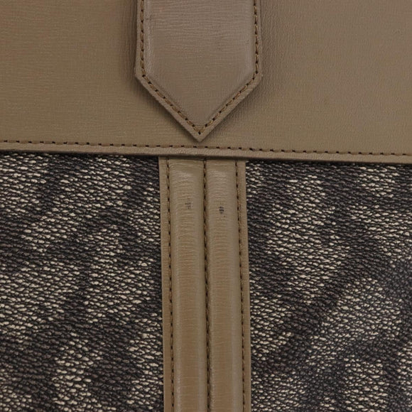 SAINT LAURENT Hand Bag Leather PVC Beige Auth ka5883