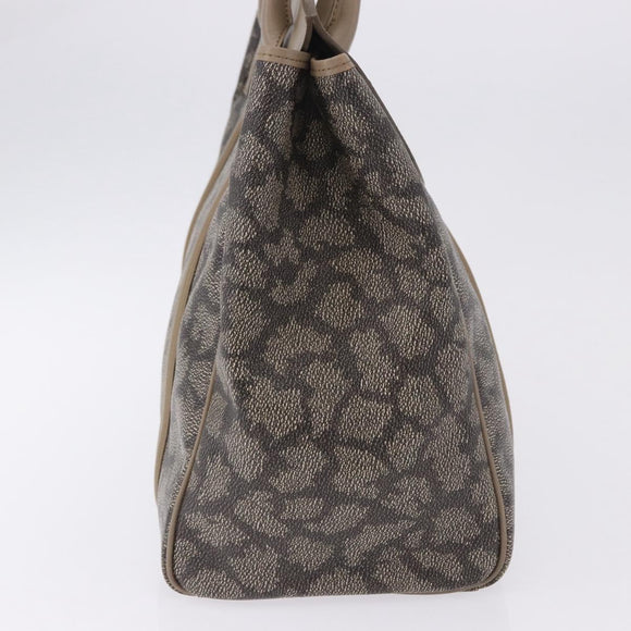 SAINT LAURENT Hand Bag Leather PVC Beige Auth ka5883