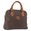 CELINE Macadam Canvas Hand Bag PVC Leather Brown Gold Auth ka5884-1