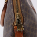 CELINE Macadam Canvas Hand Bag PVC Leather Brown Gold Auth ka5884-14