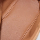 CELINE Macadam Canvas Hand Bag PVC Leather Brown Gold Auth ka5884-17