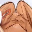 CELINE Macadam Canvas Hand Bag PVC Leather Brown Gold Auth ka5884-18