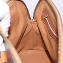 CELINE Macadam Canvas Hand Bag PVC Leather Brown Gold Auth ka5884-19