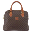 CELINE Macadam Canvas Hand Bag PVC Leather Brown Gold Auth ka5884-2