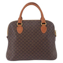 CELINE Macadam Canvas Hand Bag PVC Leather Brown Gold Auth ka5884-3