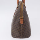 CELINE Macadam Canvas Hand Bag PVC Leather Brown Gold Auth ka5884-4