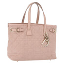 Christian Dior Canage Hand Bag Coated Canvas Pink Gold Auth ka5885-1