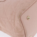 Christian Dior Canage Hand Bag Coated Canvas Pink Gold Auth ka5885-14