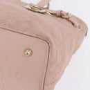 Christian Dior Canage Hand Bag Coated Canvas Pink Gold Auth ka5885-15