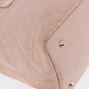 Christian Dior Canage Hand Bag Coated Canvas Pink Gold Auth ka5885-16