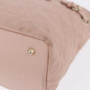 Christian Dior Canage Hand Bag Coated Canvas Pink Gold Auth ka5885-9