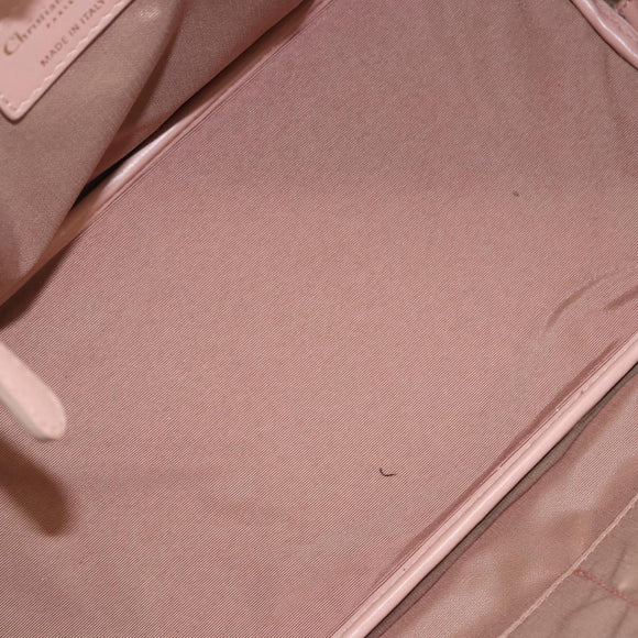 Christian Dior Canage Hand Bag Coated Canvas Pink Gold Auth ka5885