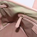 Christian Dior Canage Hand Bag Coated Canvas Pink Gold Auth ka5885-21